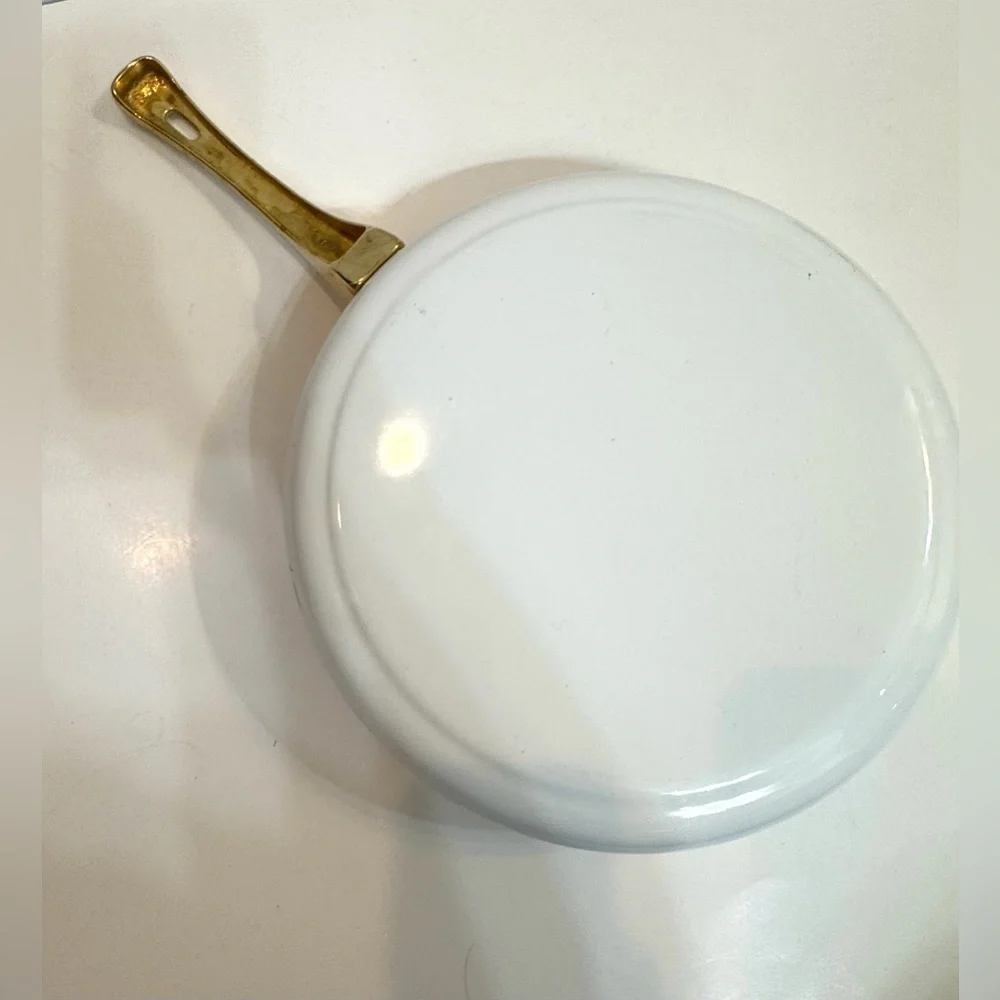 VTG NOS Enamel Fry Pan Fruit and Vegetable Motif Skillet 1970s Cookware